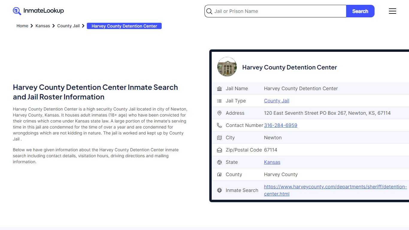 Harvey County Detention Center Inmate Search, Jail Roster, Bookings ...